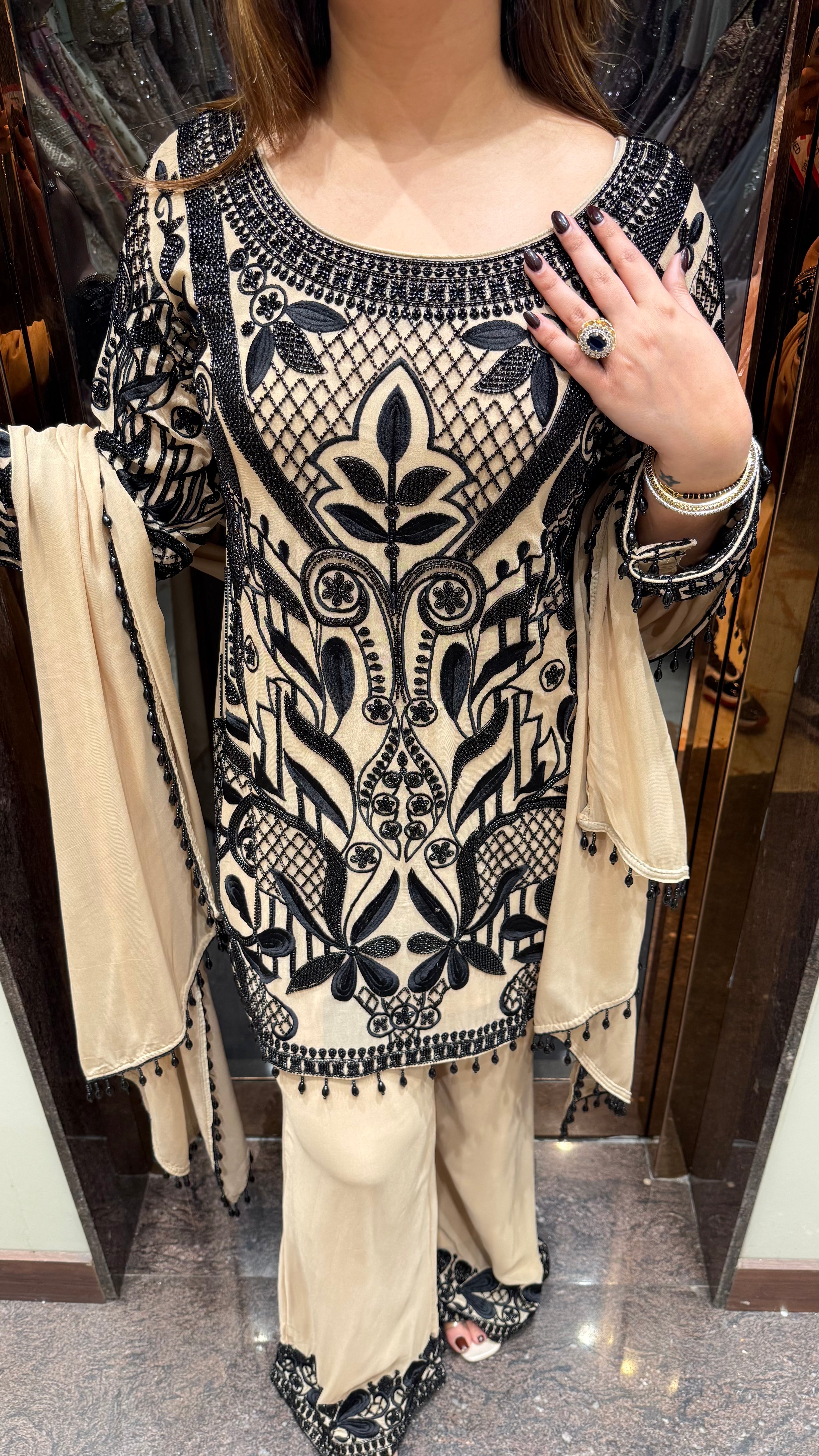 Pearl Pop Embroidered Suit