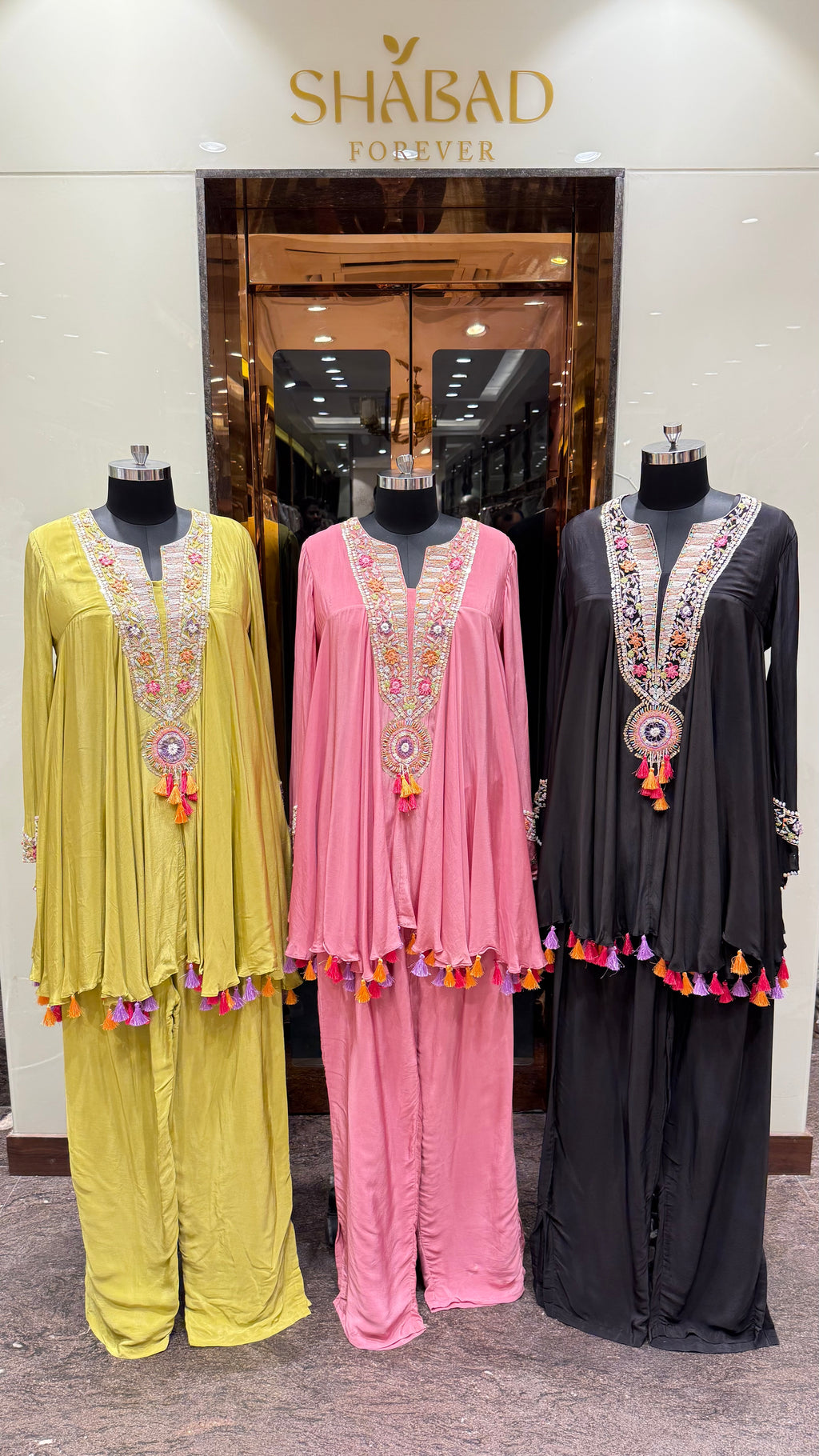 TASSEL HEM KAFTAN PANT SET