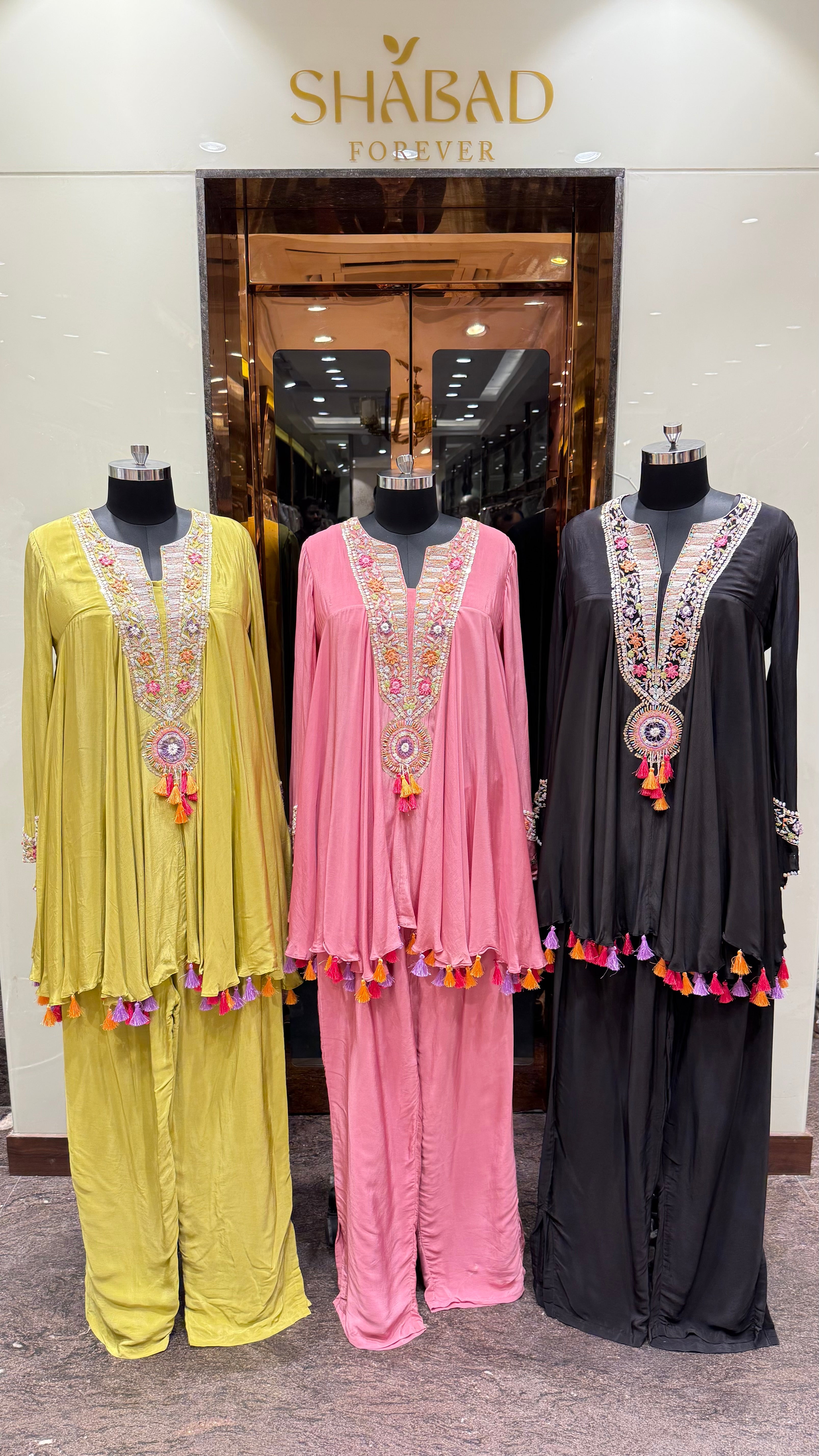 TASSEL HEM KAFTAN PANT SET