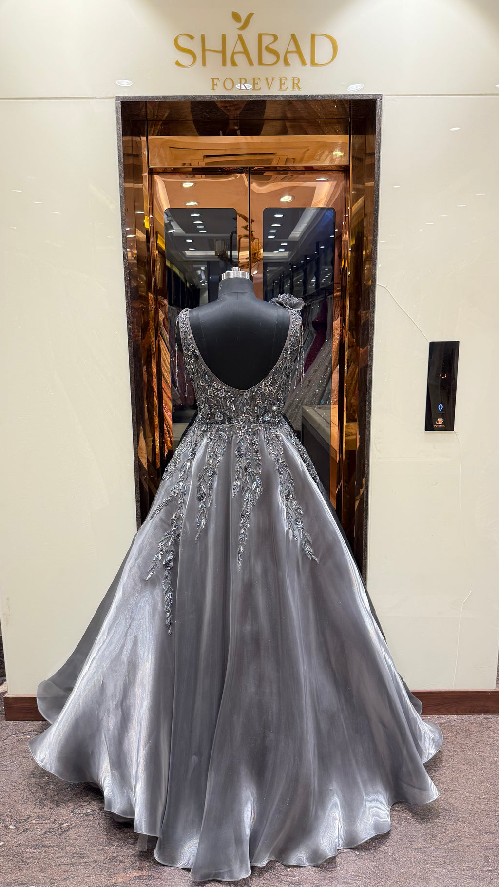 CELESTE EMBROIDERED BALL GOWN