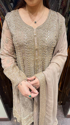 AZAAN HANDWORK PEPLUM WITH SHARARA