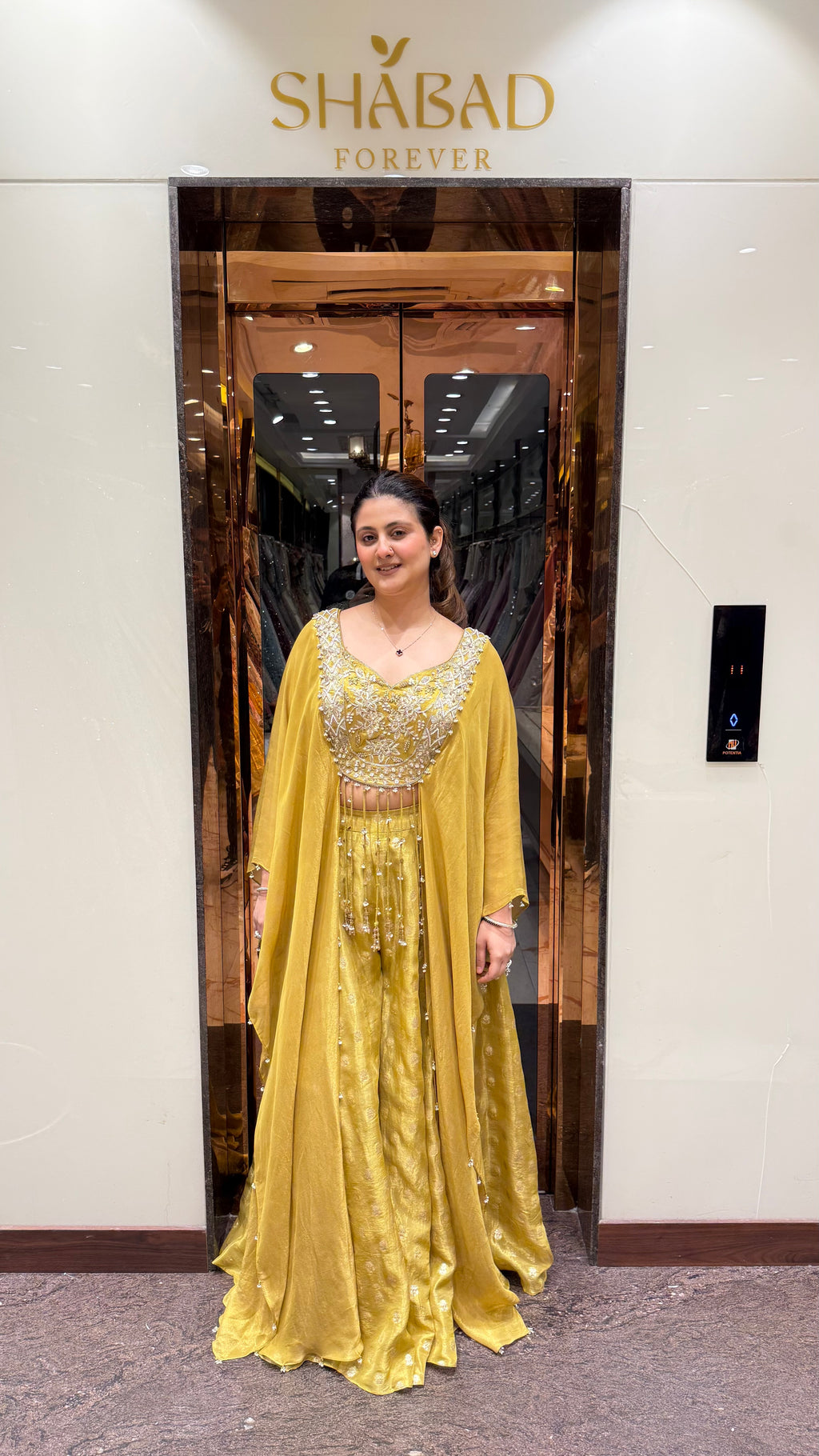 NOOR CAPE EMBROIDERED PALAZZO SET