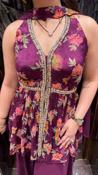 Halter Neck Indowestern Suit
