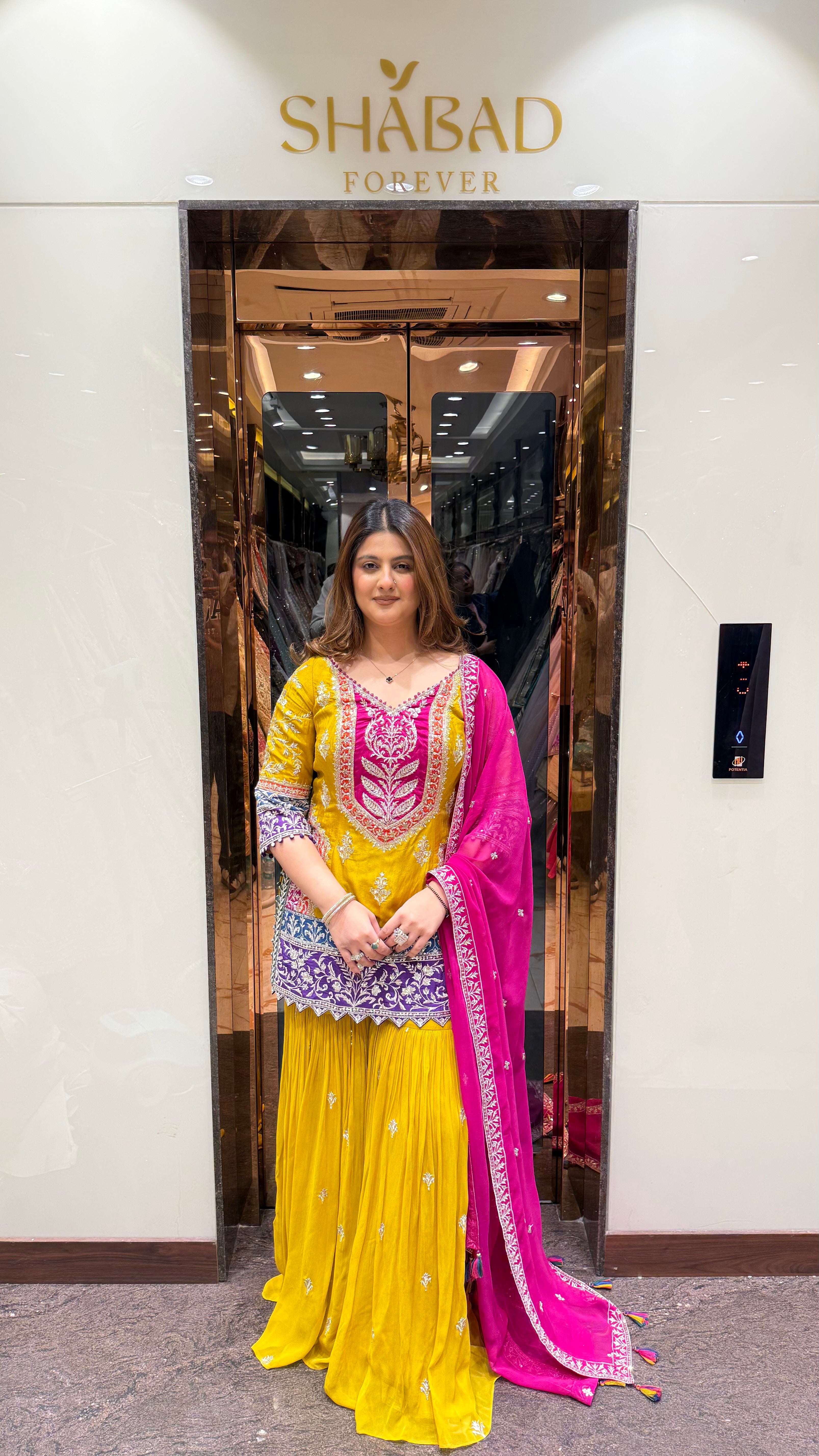 Multicolour Punjabi Sharara Suit