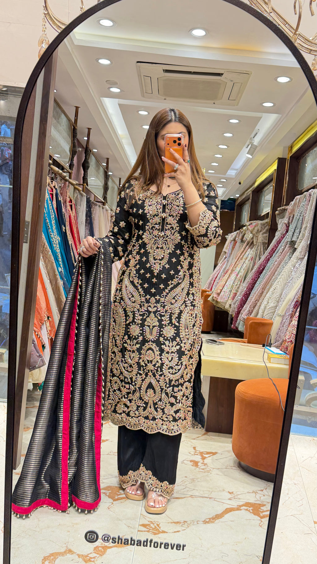 NIGAAH LONG HANDWORK READYMADE SUIT