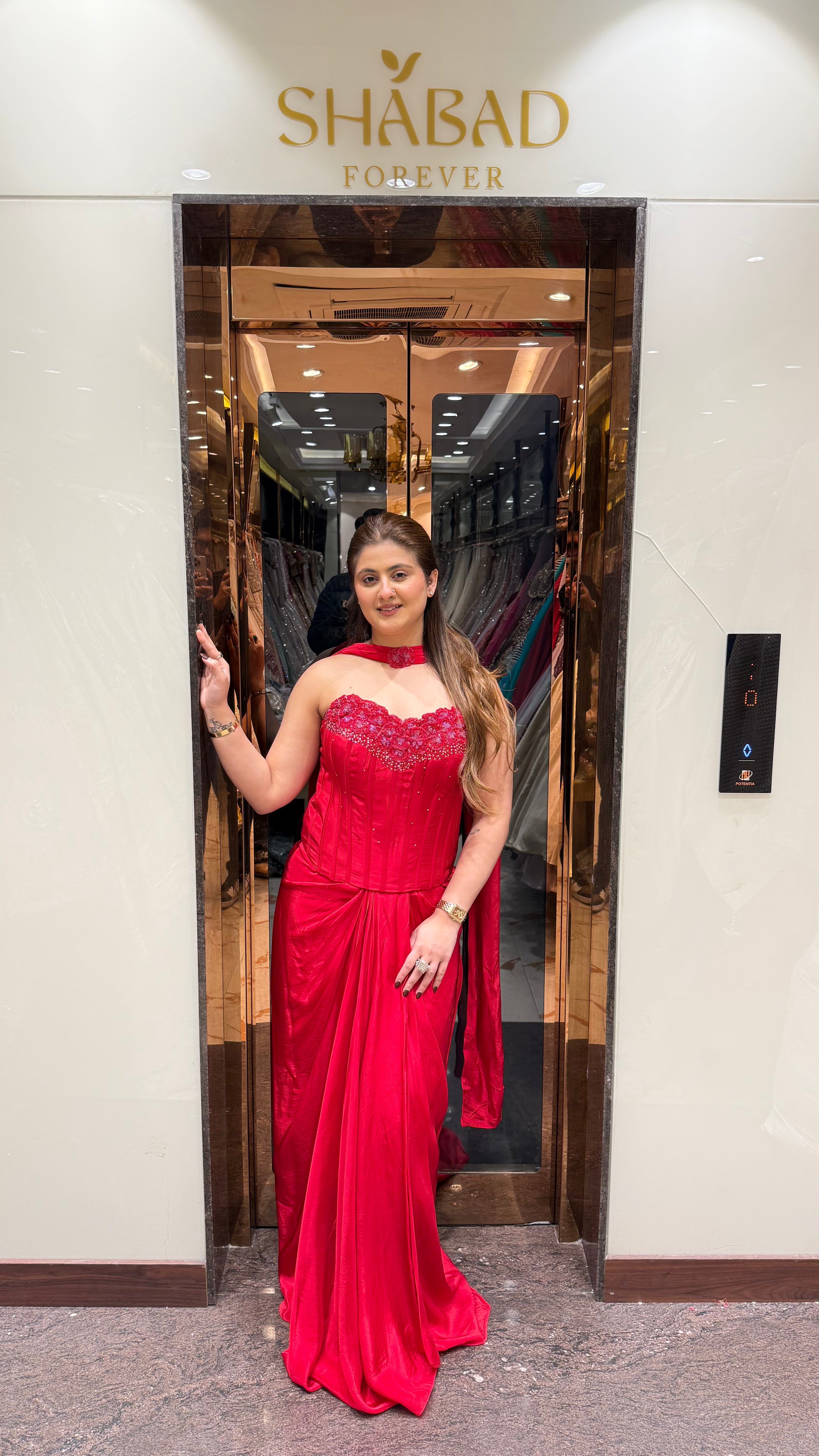 Classic indowestern corset dress