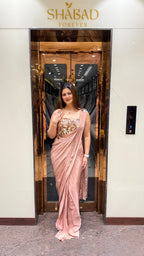 Mirror Tulip Corset Saree