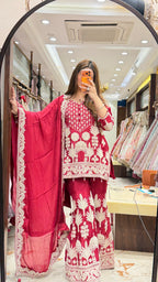 BAGH- THREAD EMBROIDERED GHARARA SUIT