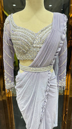 LILAC ROYALE DRAPE SAREE