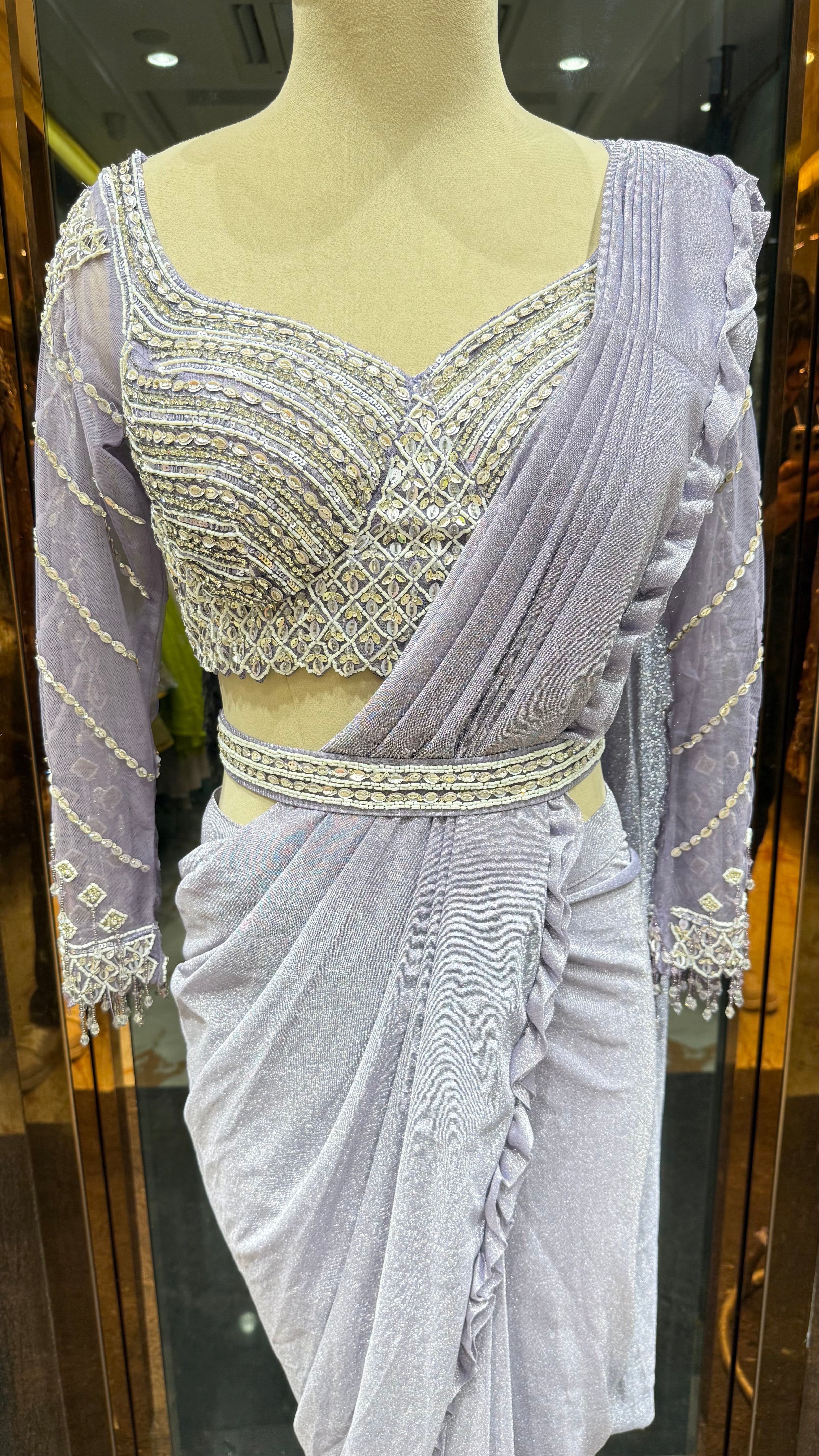 LILAC ROYALE DRAPE SAREE