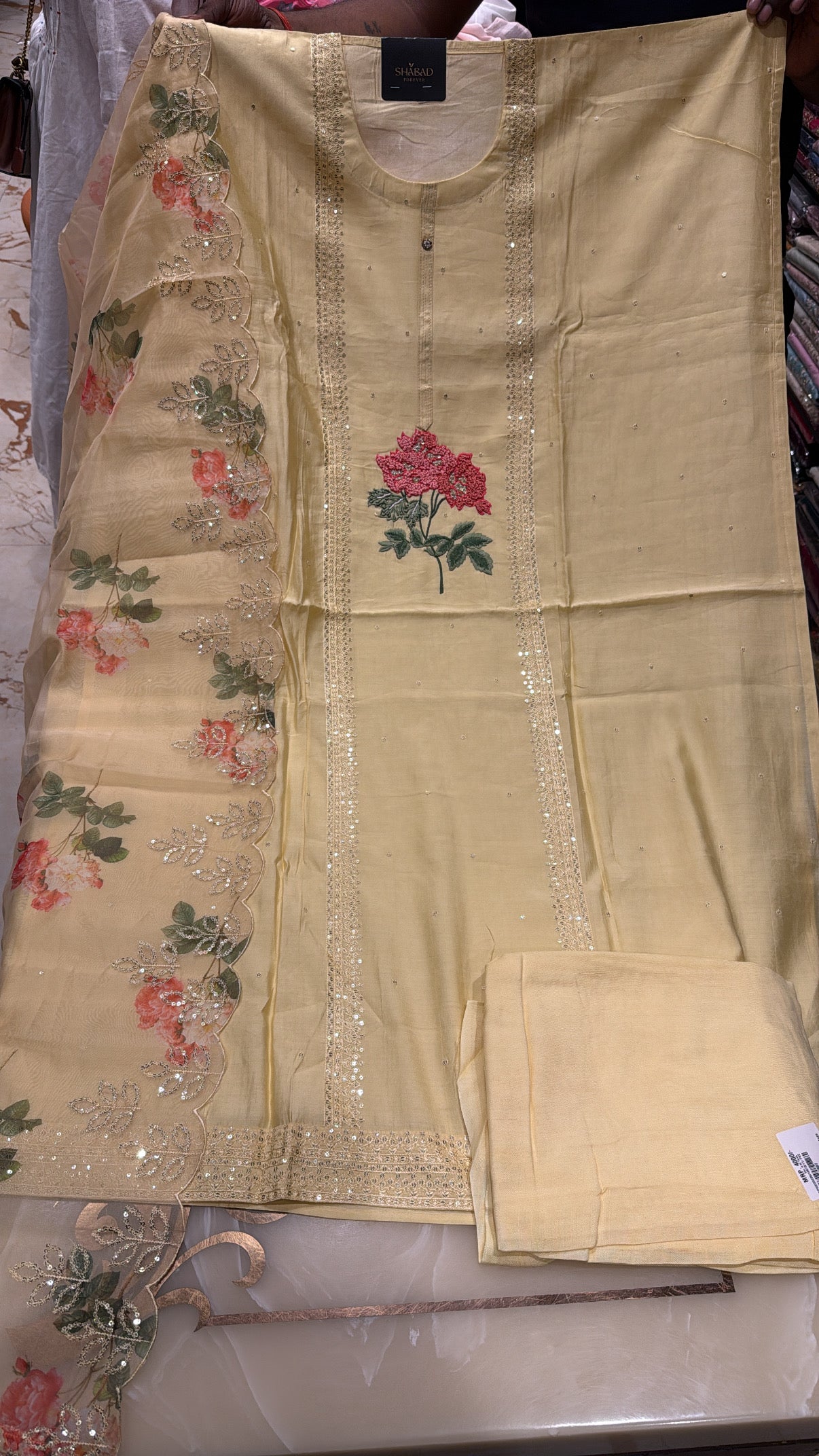 Cotton Fabric Unstitched Suit