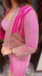 OMBRE PINK JACKET SHARARA SET