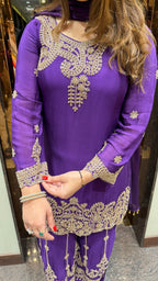 AFSANA HAND EMBROIDERED SHARARA SUIT