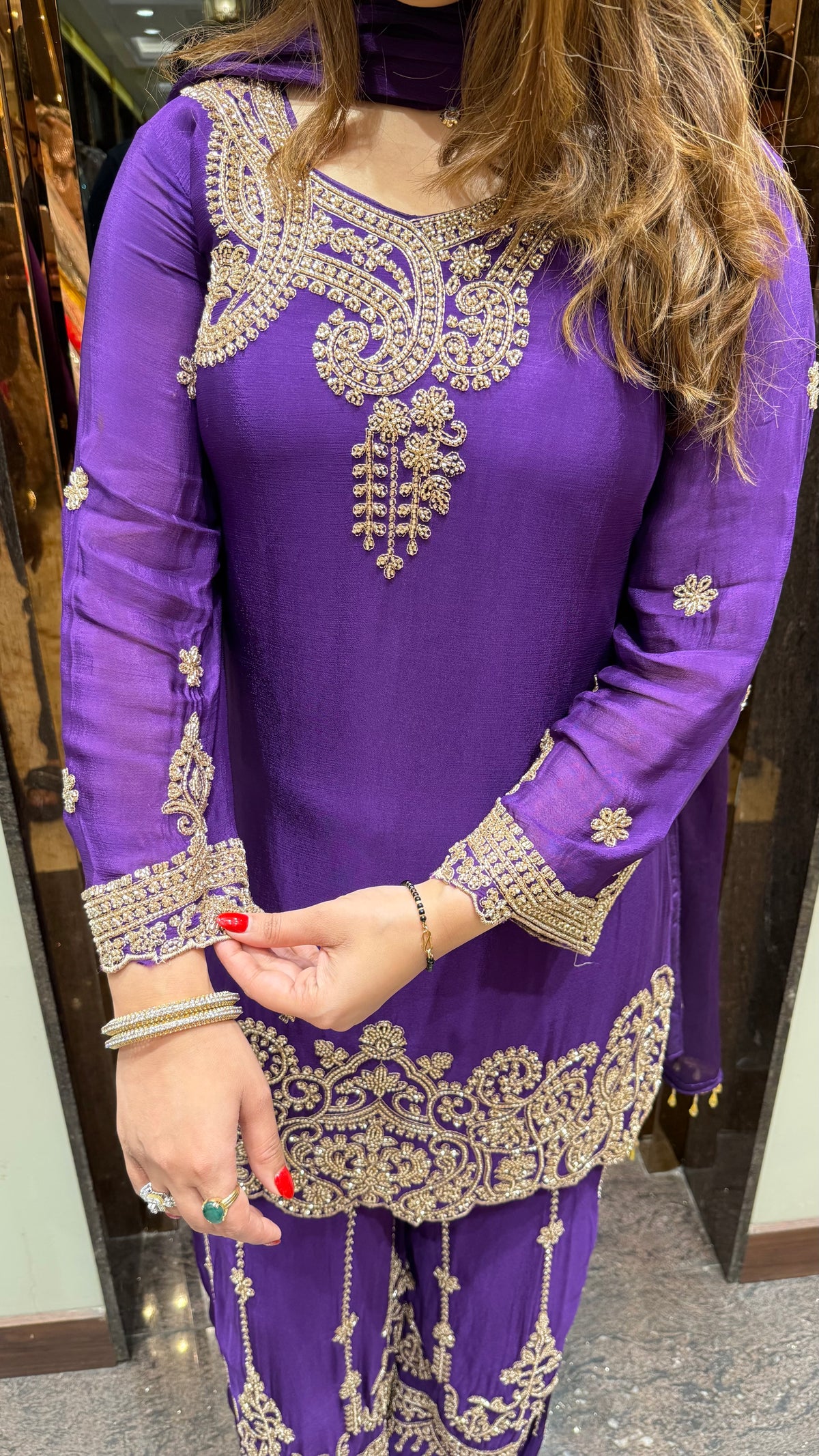 AFSANA HAND EMBROIDERED SHARARA SUIT
