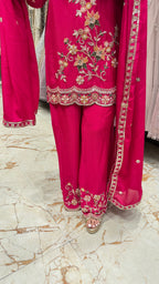 GULNAZ HAND EMBROIDERED SHARARA SUIT