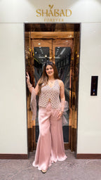 Blush Cutwork Indowestern Set