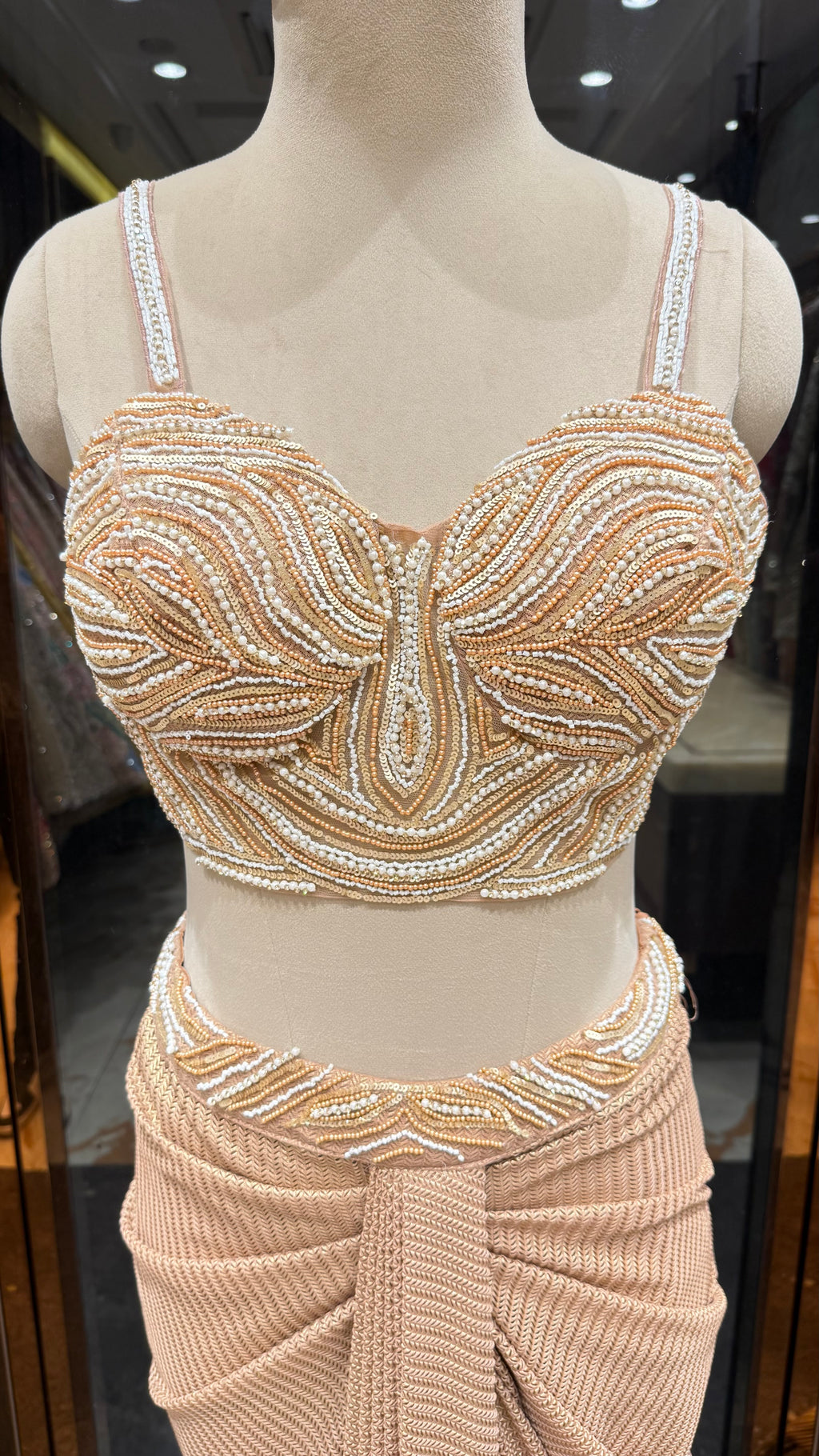 3-piece Indo-Western Cape Set with Drape Skirt