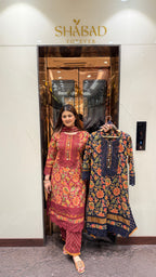 INDIGO COTTON SUIT SET