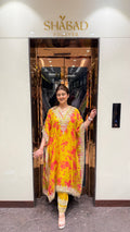 Dual print kaftan set