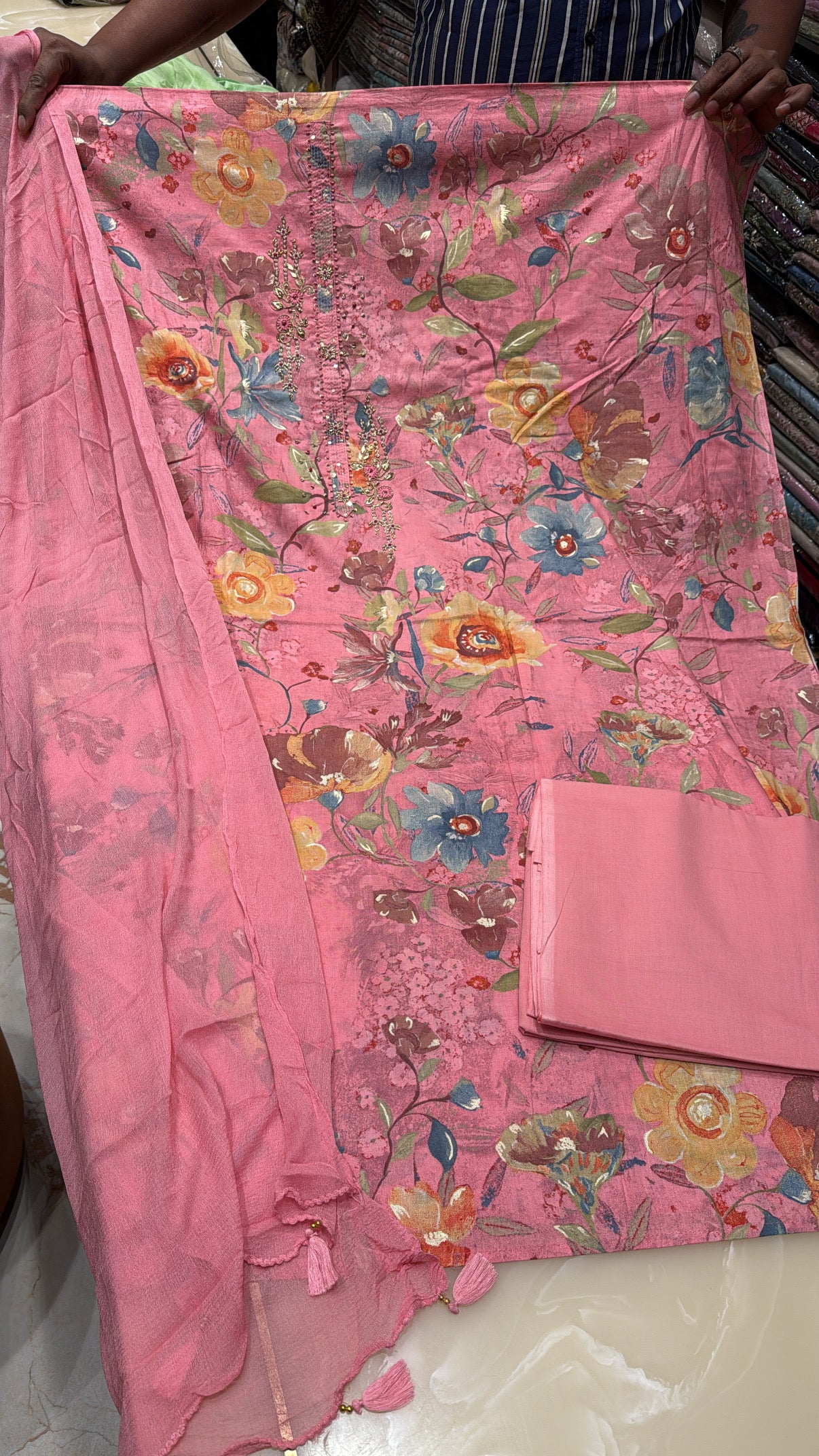 Cotton Fabric Unstitched Suit
