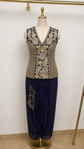 TASSEL TRAIL BLOUSE WITH DRAPE SKIRT