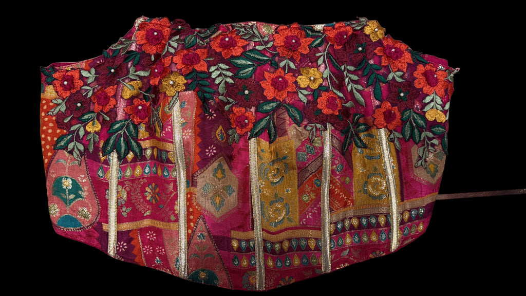 Pink Corset Drape Saree