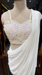 Halo Bustier Drape Saree