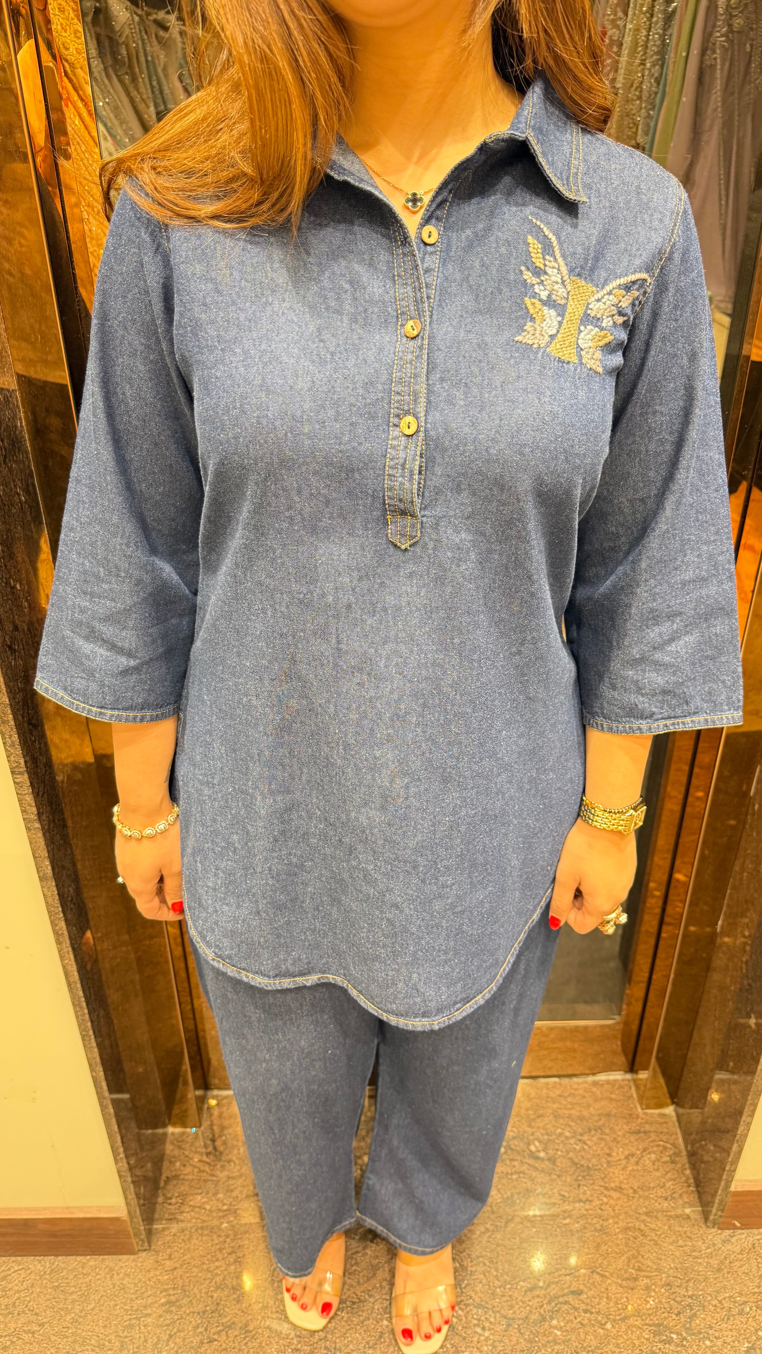 BUTTERFLY DENIM CO-ORDSET