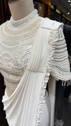 CLOUD PEARL DRAPE SAREE