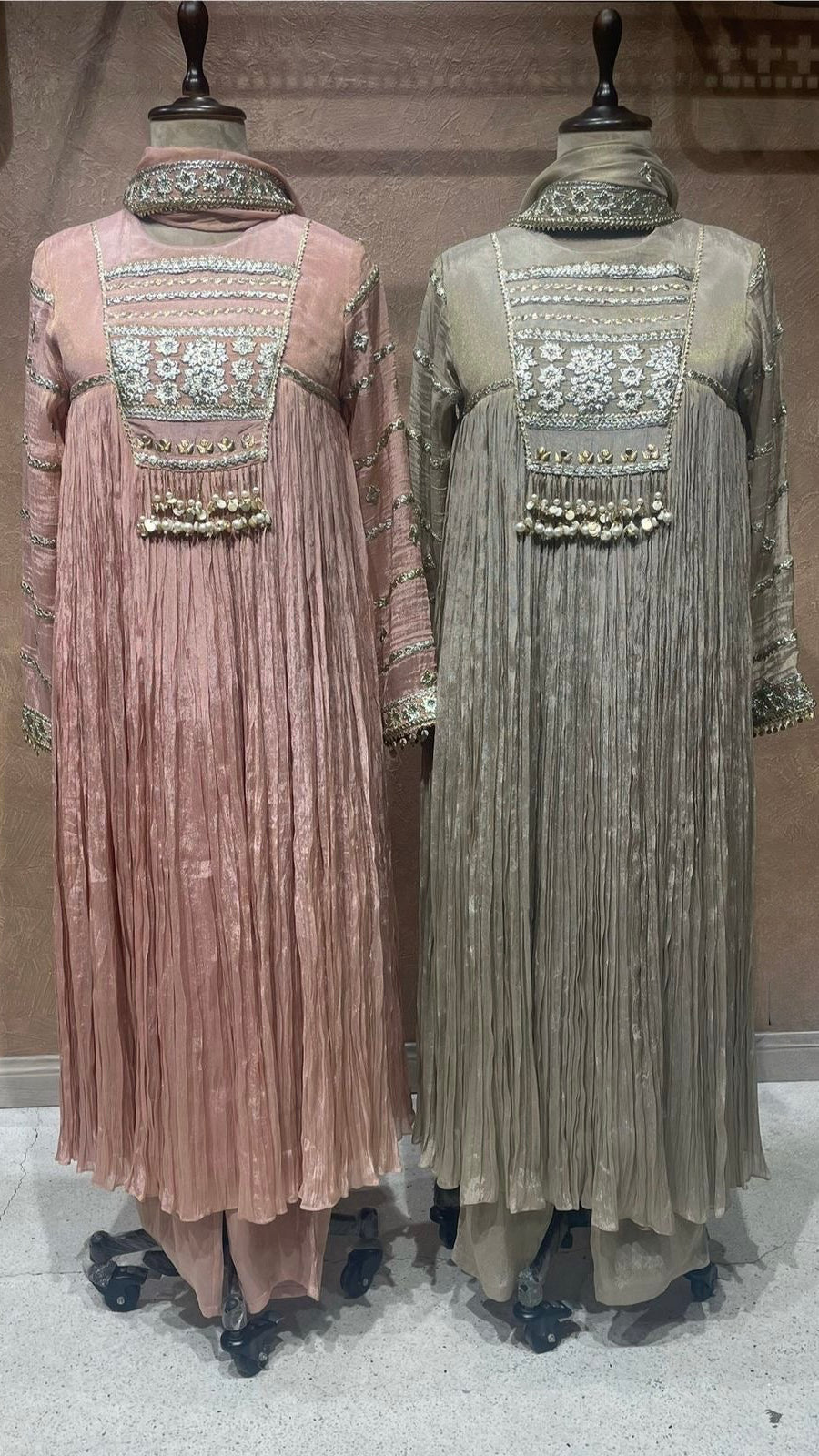 Areeba A-line cut long anarkali