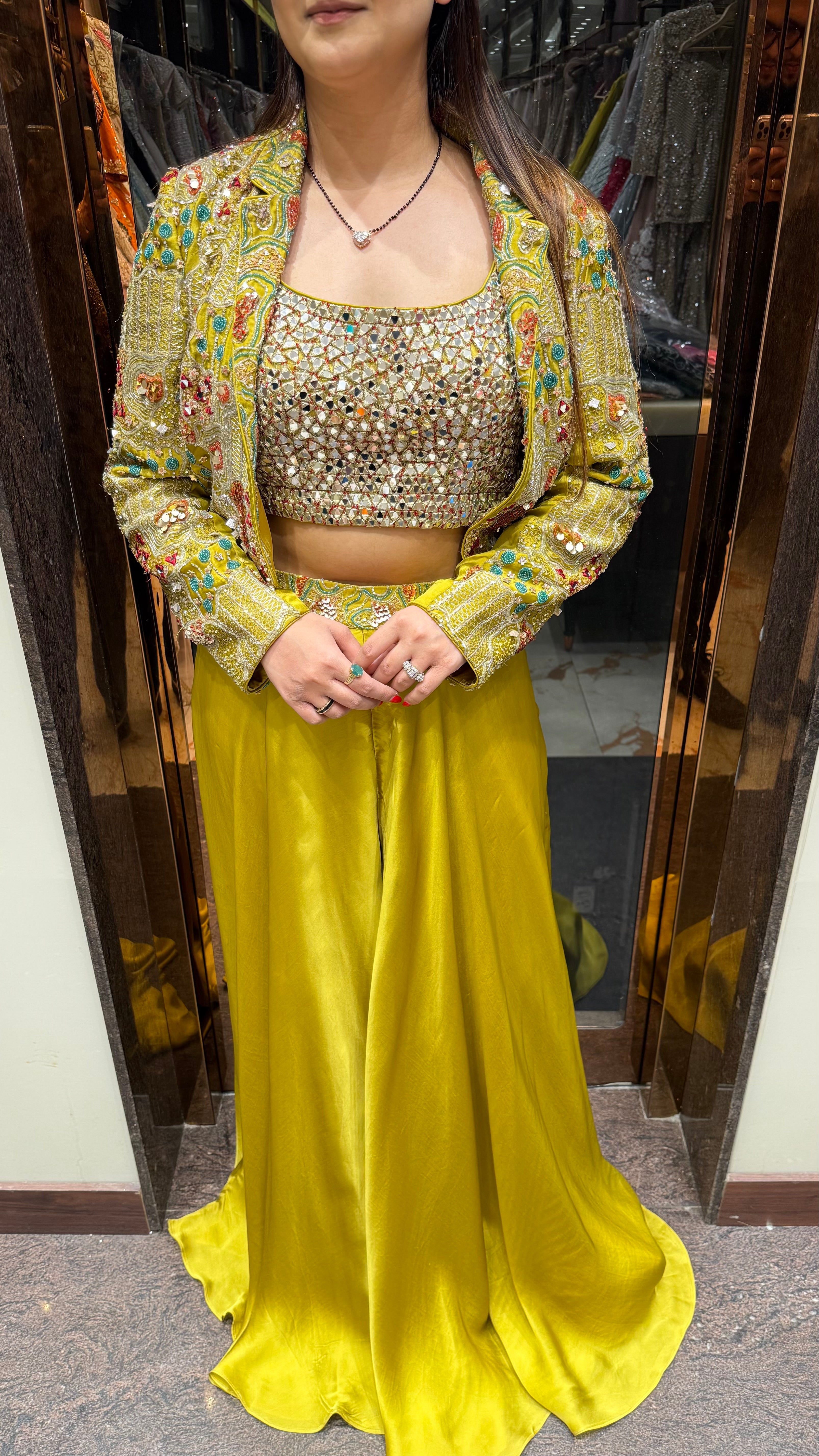 AARI 3 PC BLAZER WITH SHARARA