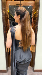 VELVETA CORSET DRAPE SAREE