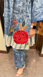 FLOWER DENIM CO-ORD