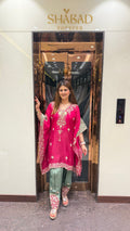 Short Kaftan With Contrast Salwar