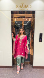 Short Kaftan With Contrast Salwar