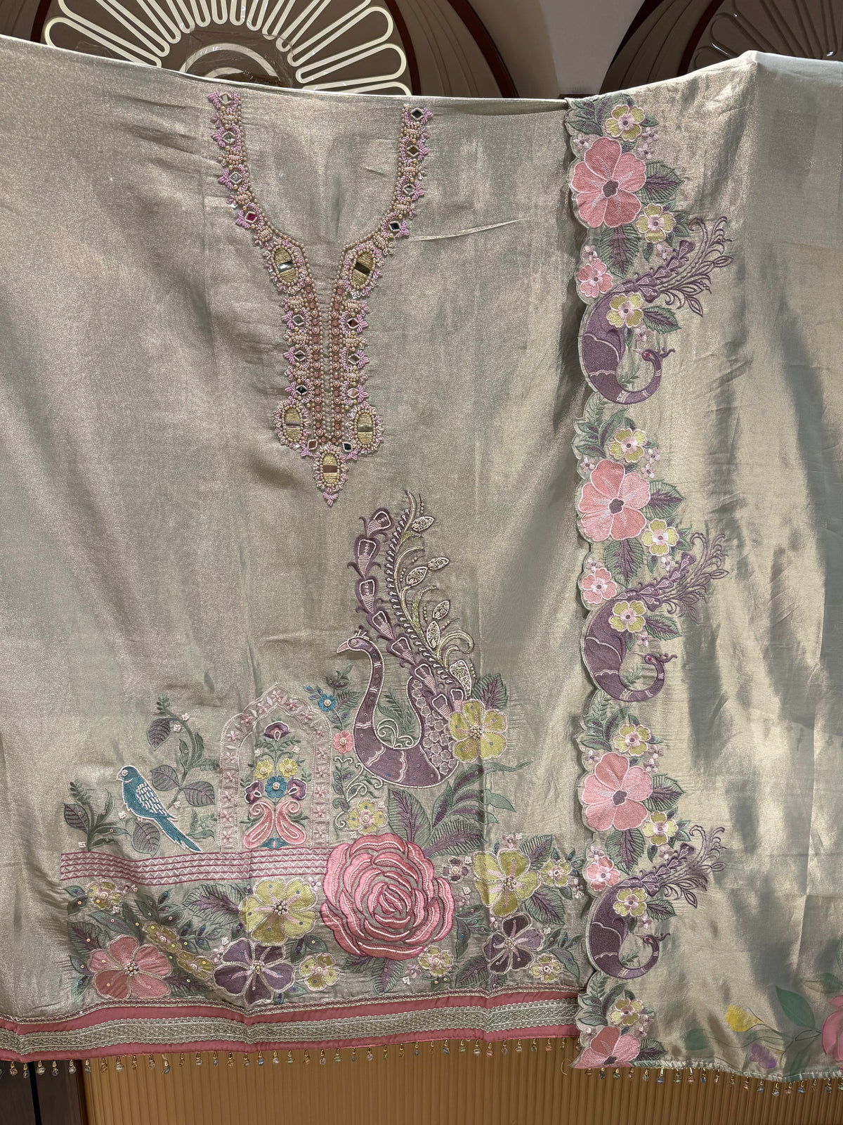 MOR-E-BAGH SHIMMER UNSTITCHED SUIT