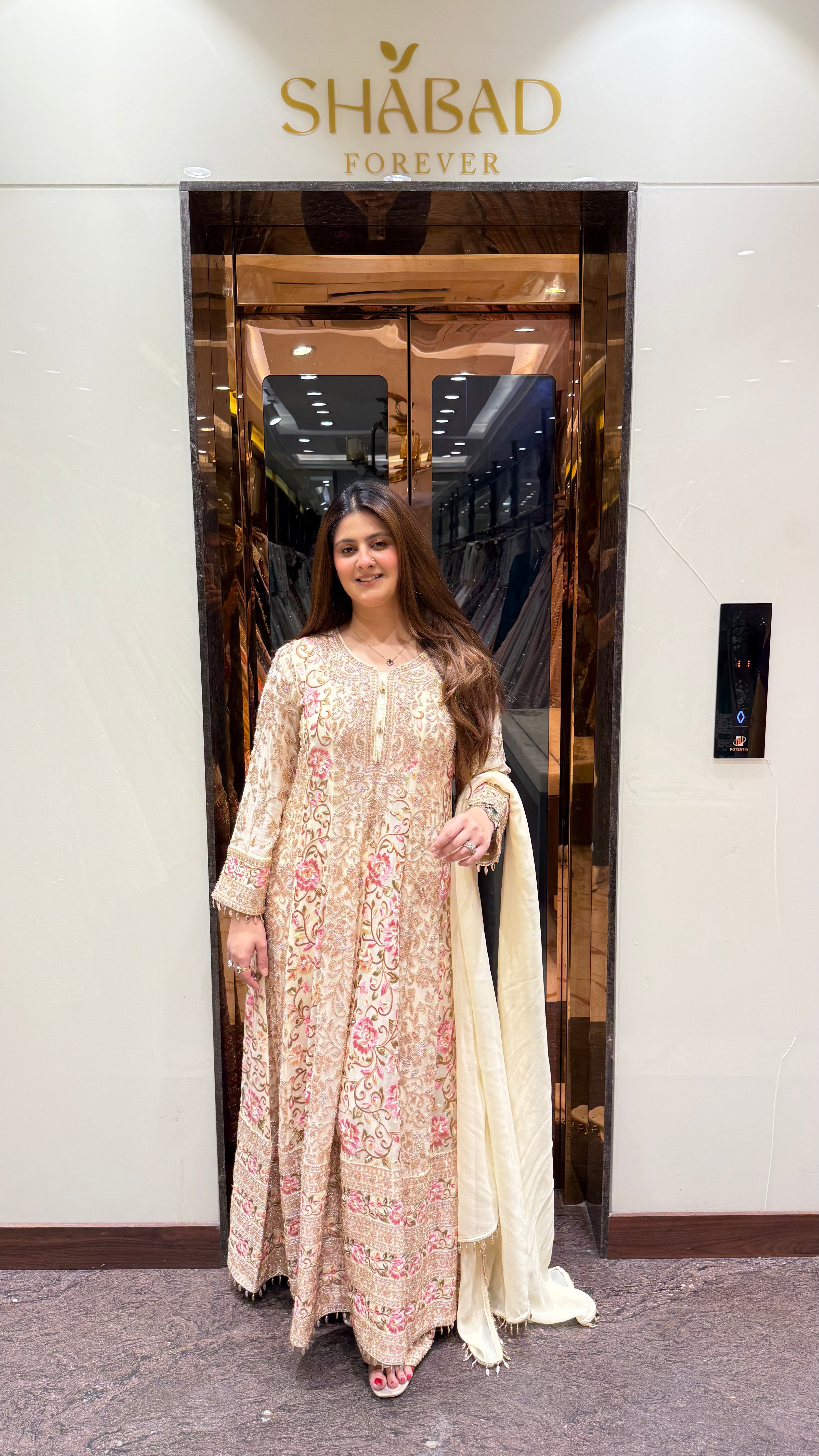 PINJRA HEAVY ANARKALI SUIT WITH HANDWORK