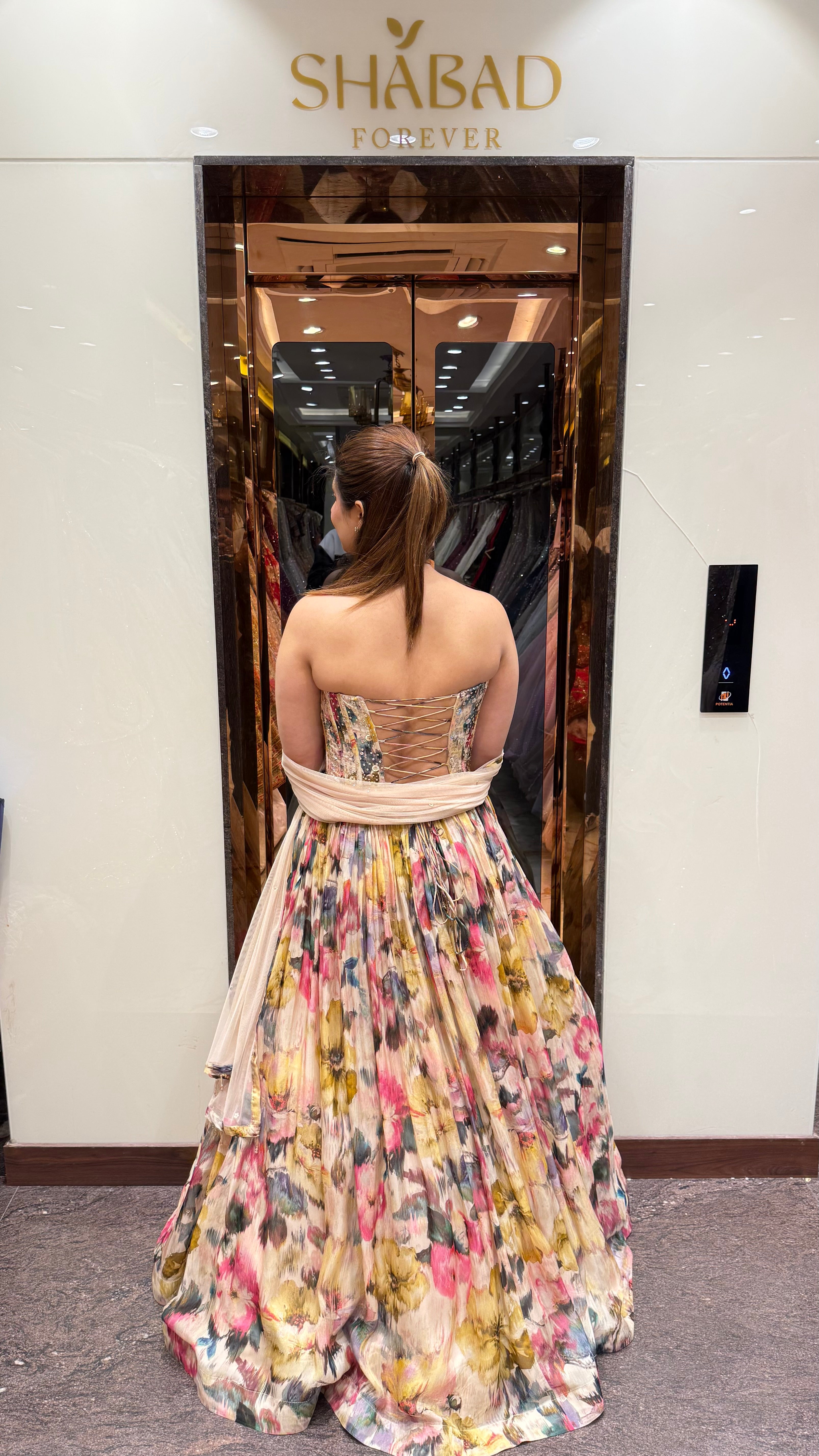 FARAH Floral Lehenga