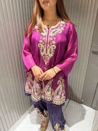 Purple Peplum Coord with Afghani Salwar