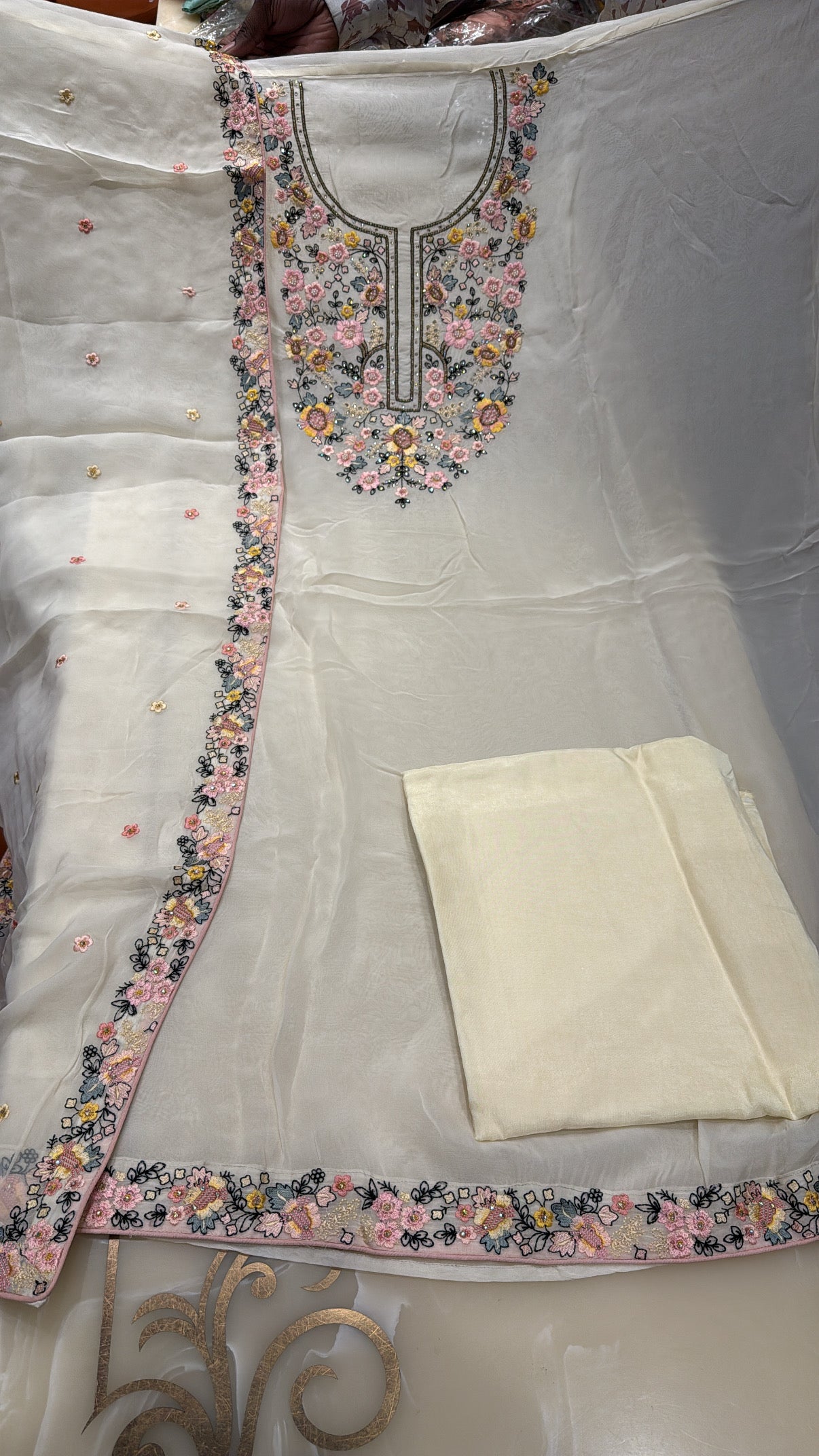 Organza Unstitched Suit