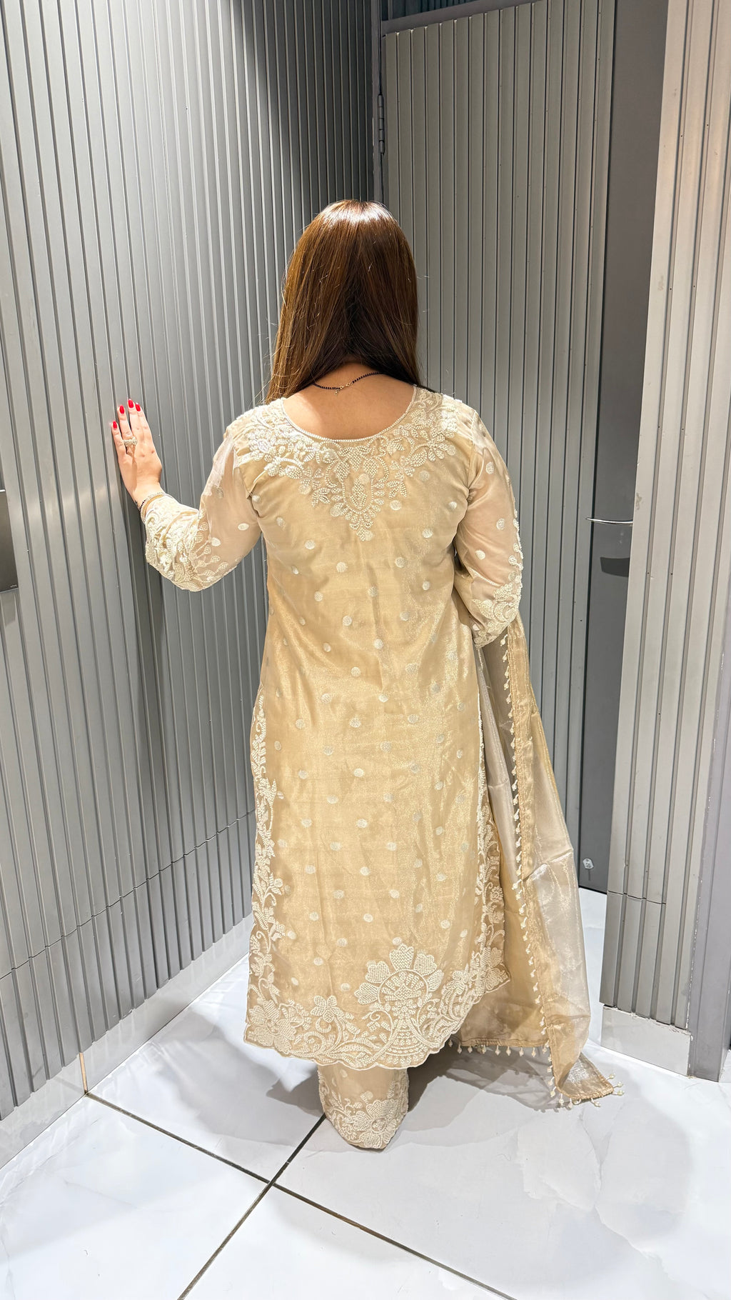 Haania Pearl Hand Embroidered Suit