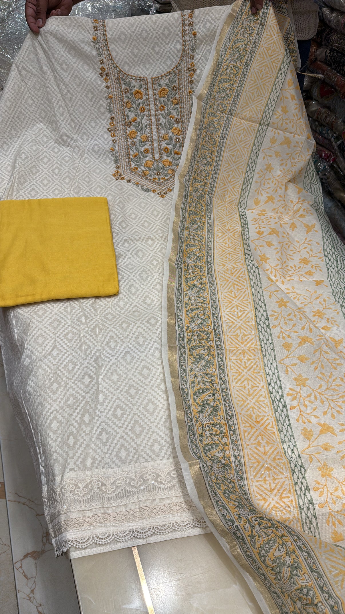 Maheshwari Cotton Unstitched Suit