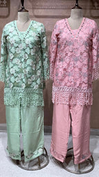 Crochet coordset with fringe detailing