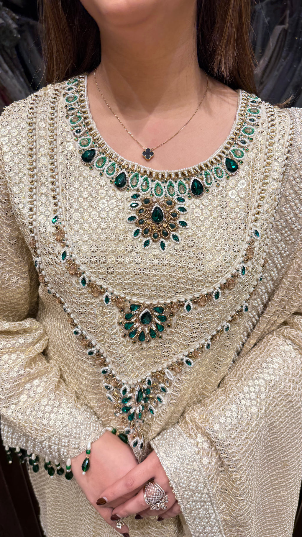 Kyra Sequin Suit with Designer Neckline
