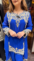 Pearl embroidered suit set