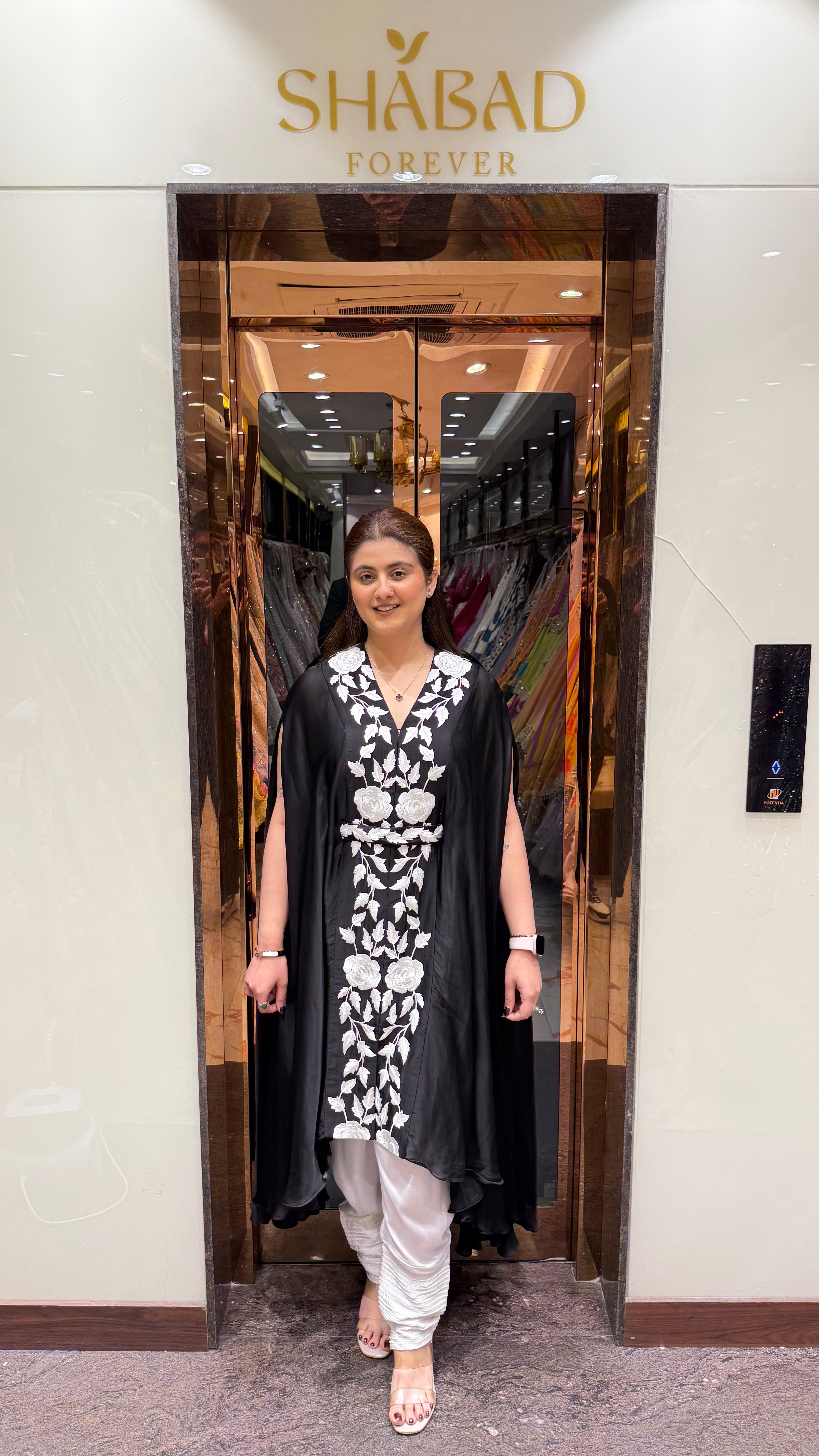 Front tie kaftan with hooked pants and belt