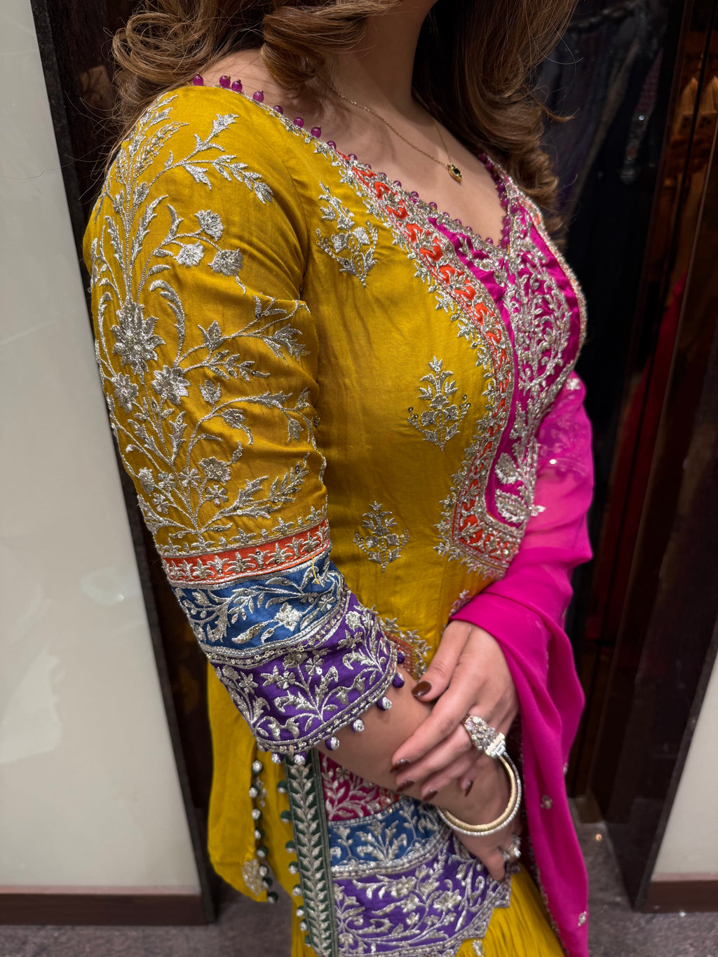 Multicolour Punjabi Sharara Suit