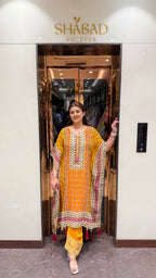 Multi print designer kaftan set