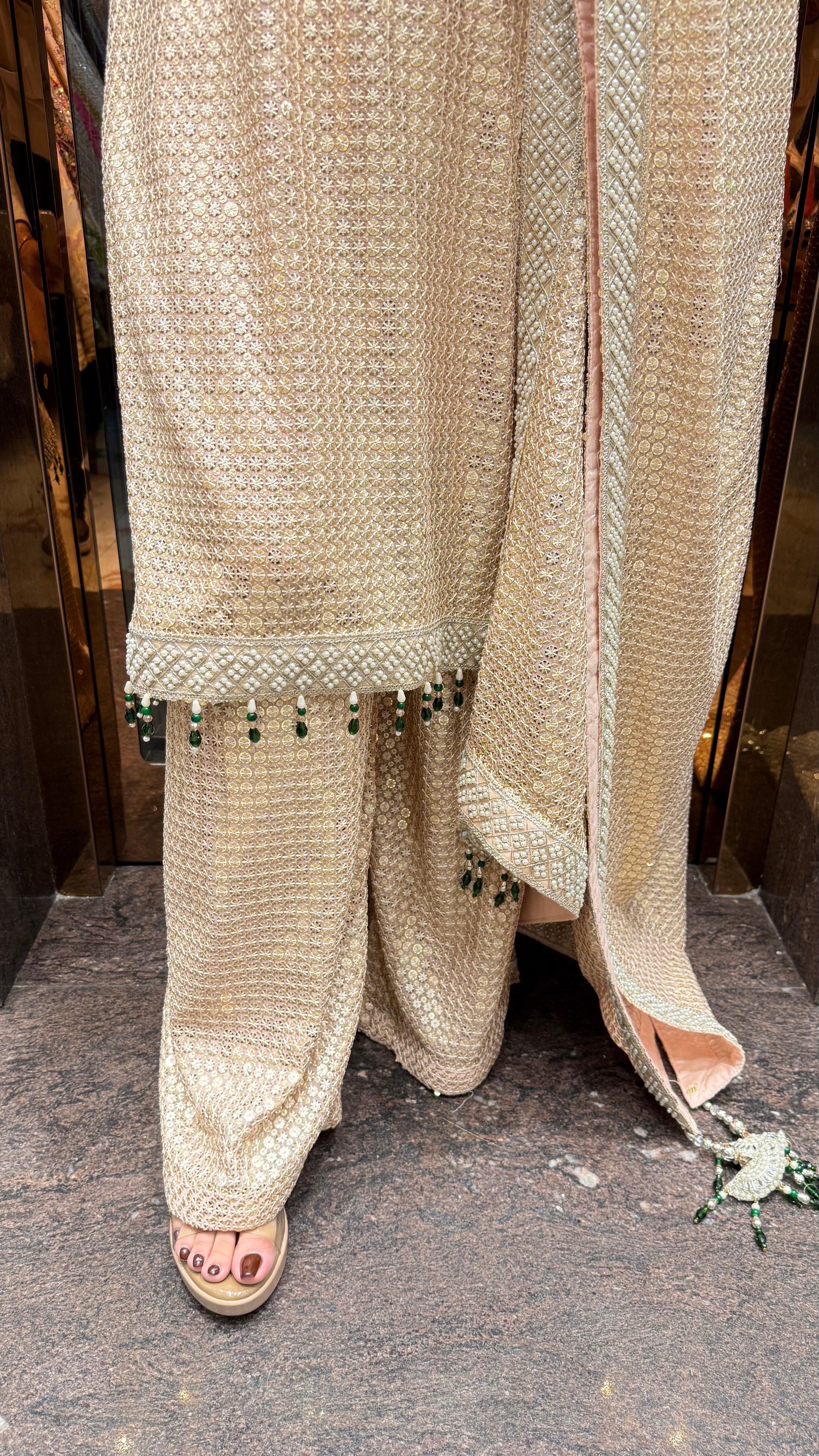Kyra Sequin Suit with Designer Neckline