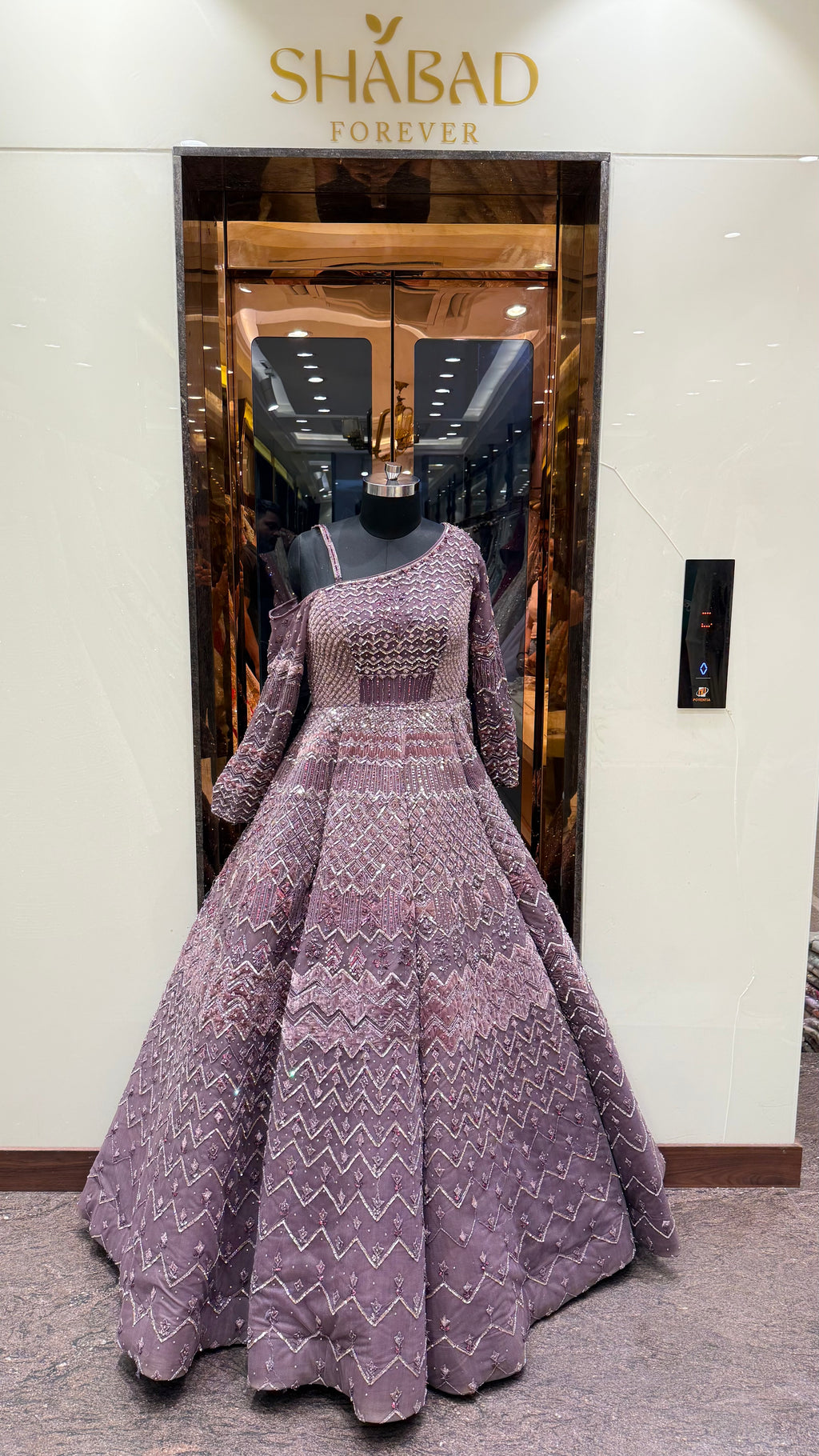 YALINA HEAVY BALL GOWN